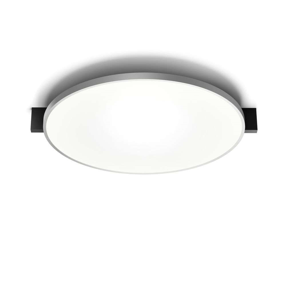 Light-Point - Inlay Round C3 Plafondlamp Matt Black/Satin Silver