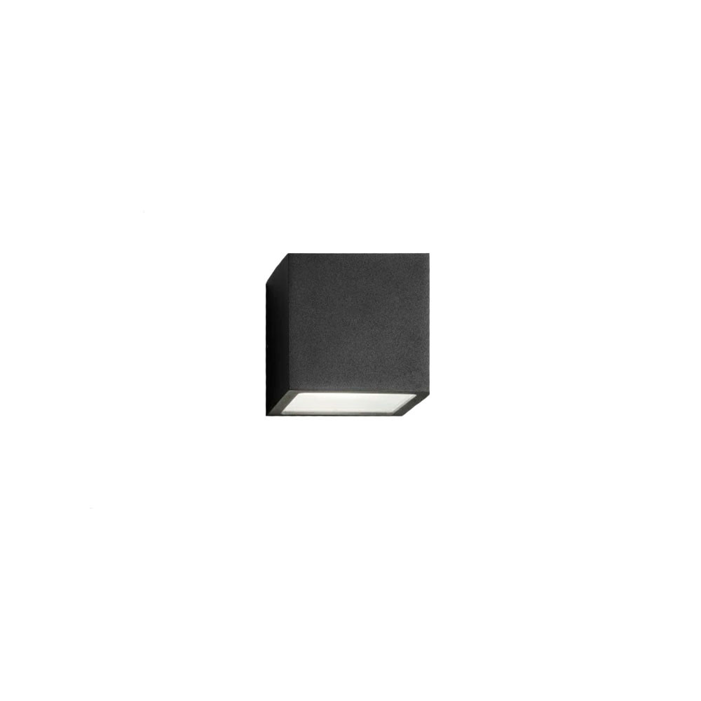 Light-Point - Cube Buiten Wandlamp met Straal Zwart