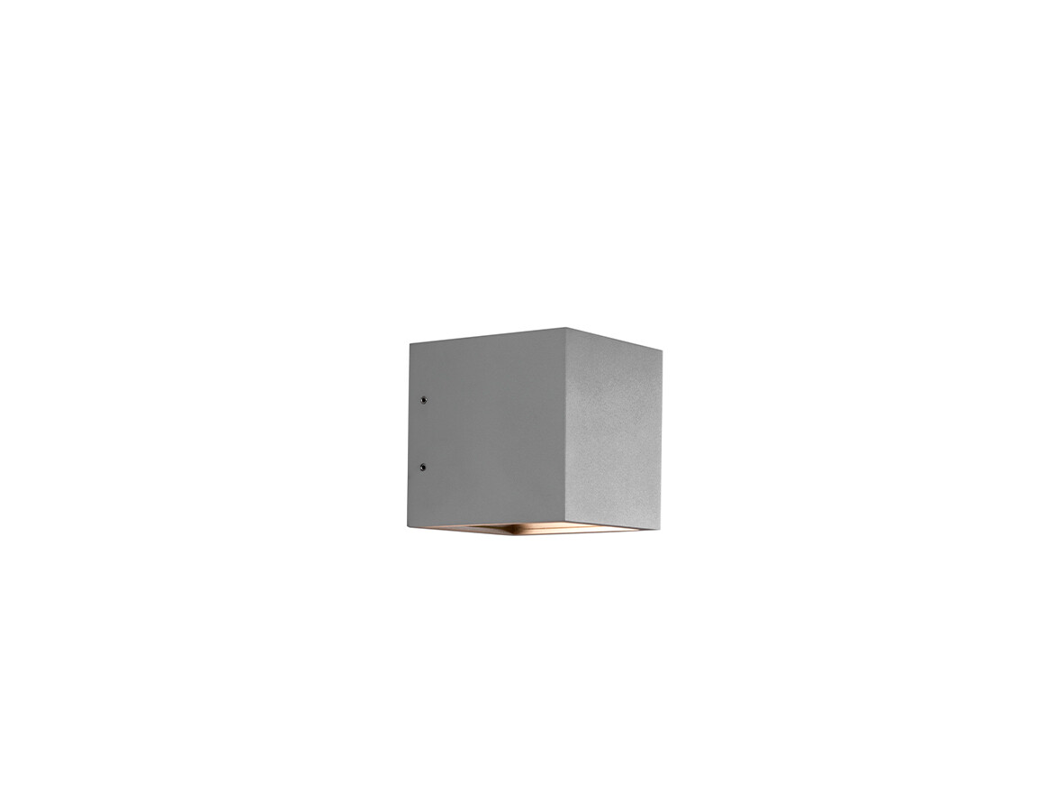 Light-Point - Cube LED Buiten Wandlamp XL 3000K Down Zilver