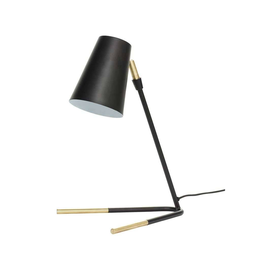 Hübsch - Slant Taffellamp Black/Brass Hübsch