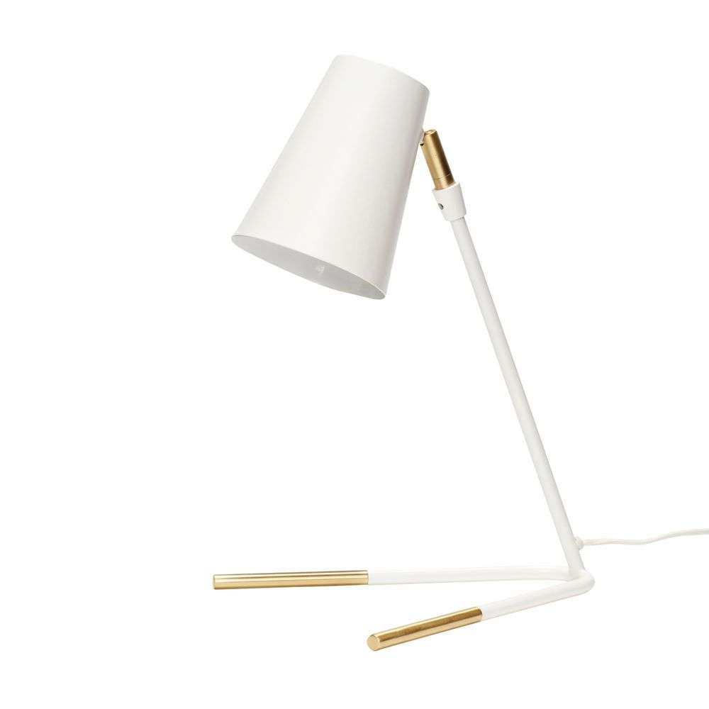 Hübsch - Slant Taffellamp White/Brass