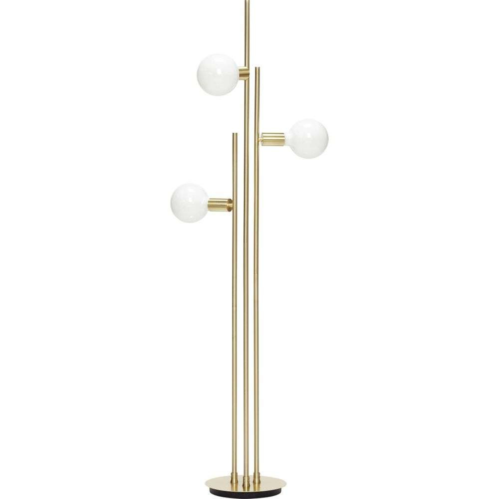 Hübsch - Balance Vloerlamp Brass/Opal