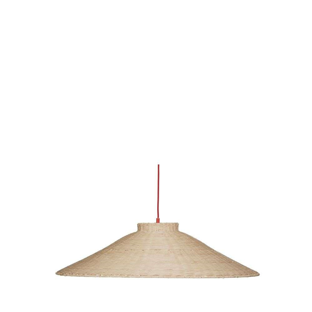 Hübsch - Chand Hanglamp Trapeze Red/Natural