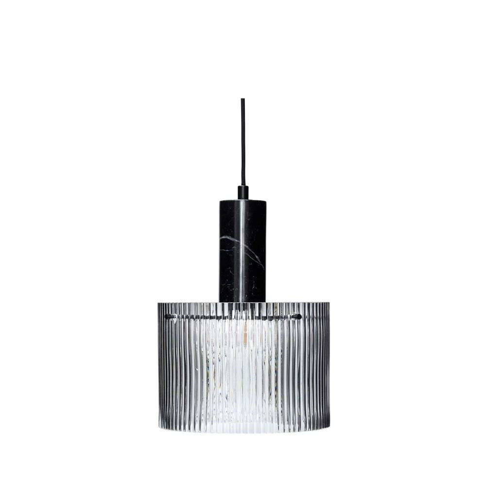 Hübsch - Revolve Hanglamp Large Textured/Black Hübsch