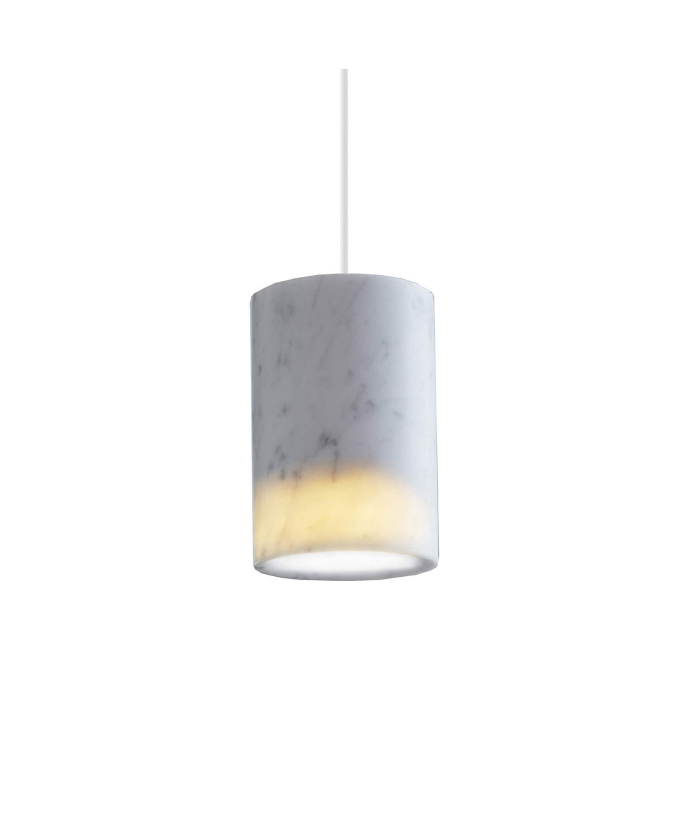 Terence Woodgate - Solid Hanglamp Cilinder Carrara Marble