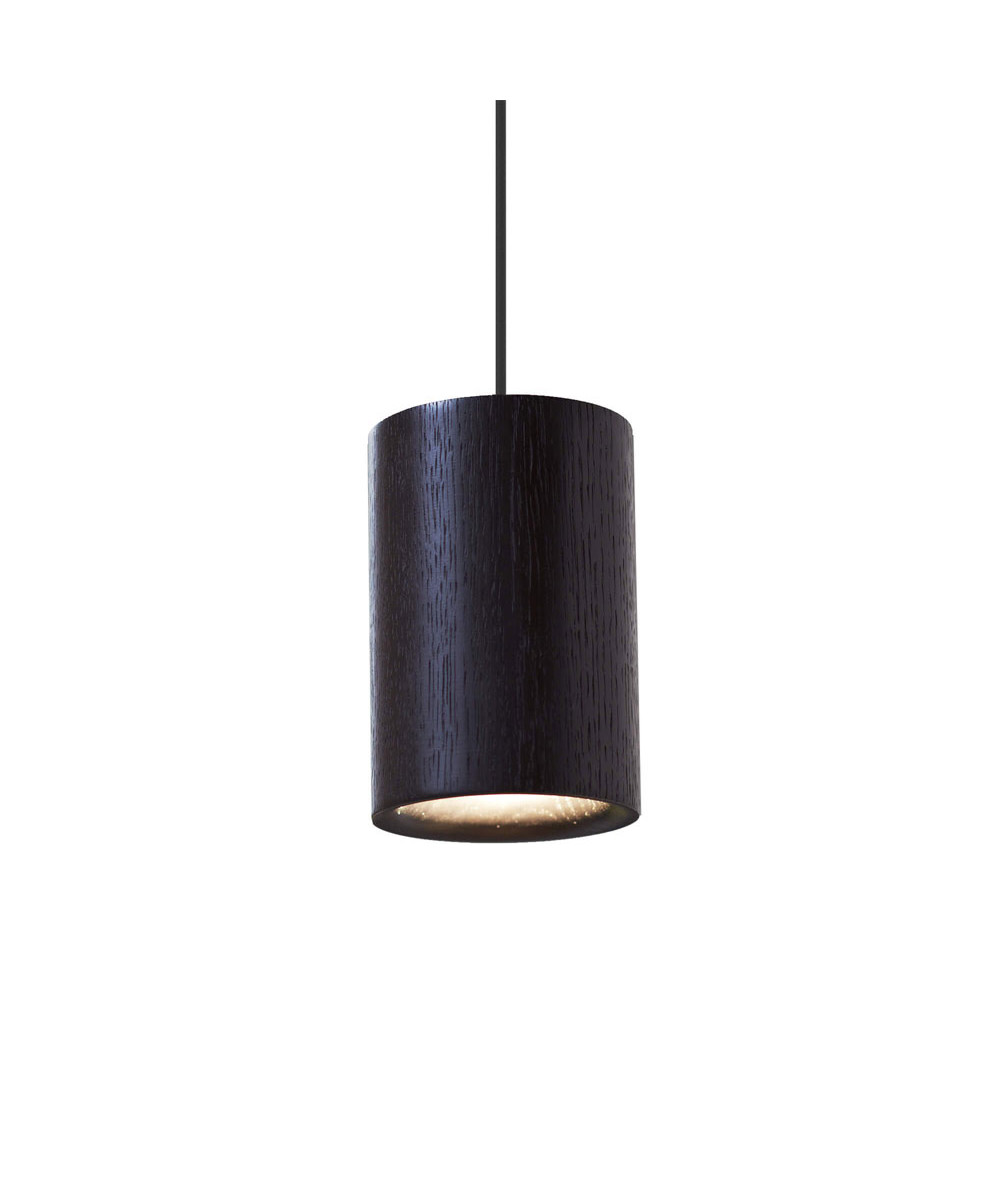 Terence Woodgate - Solid Hanglamp Cilinder Black Stained Oak