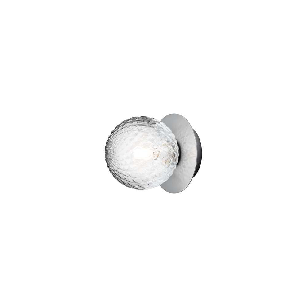 Nuura - Liila 1 Small Wand-/Plafondlamp IP44 Light Silver/Optic Clear Nuura