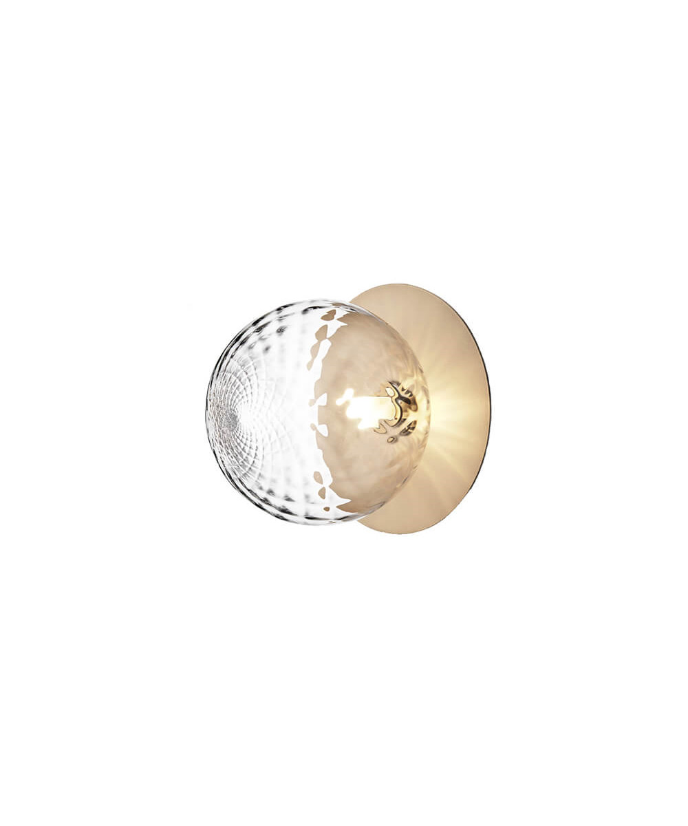 Nuura - Liila 1 Large Wandlamp/Plafondlamp IP44 Nordic Gold/Optic Clear