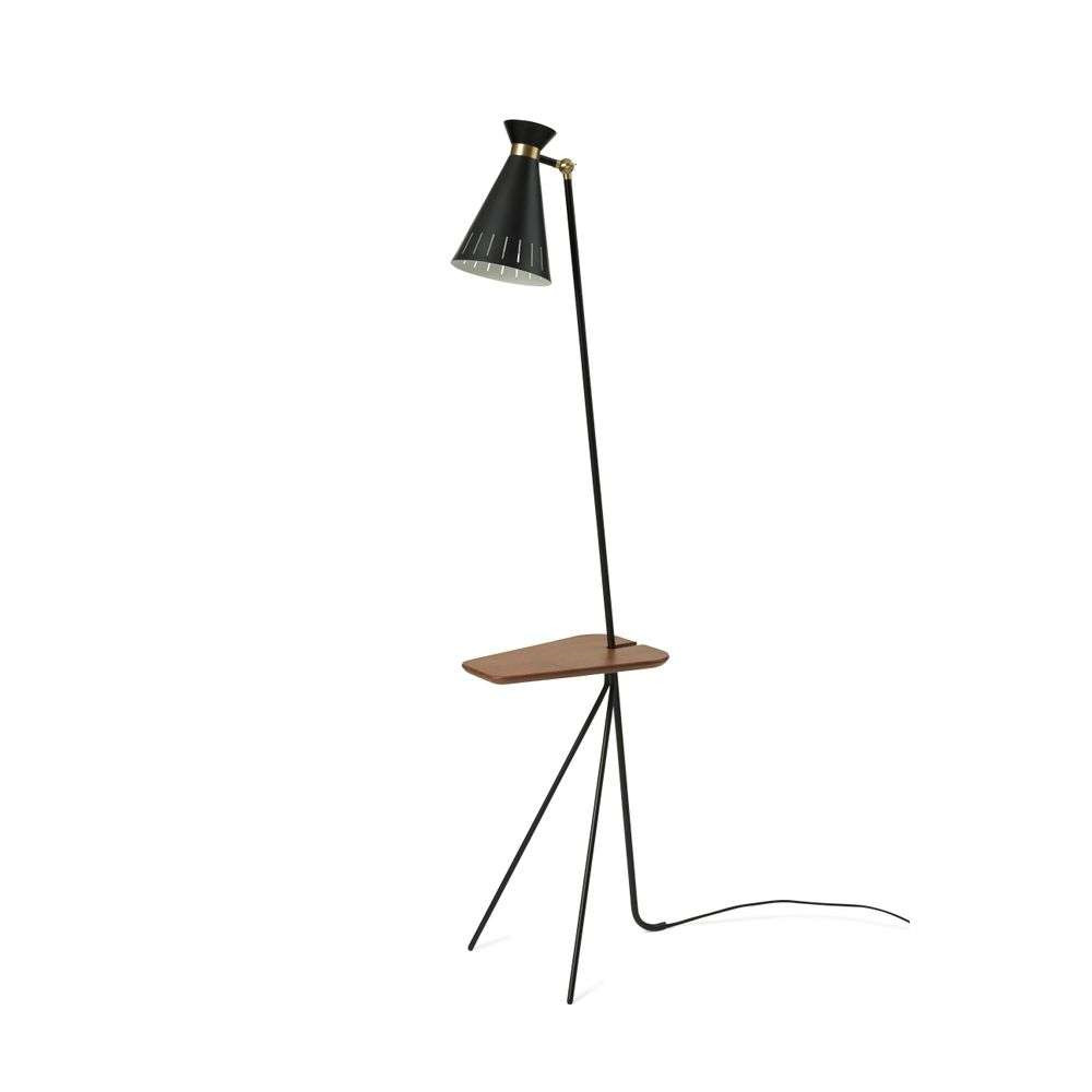 Warm Nordic - Cone Vloerlamp w/Table Black Noir