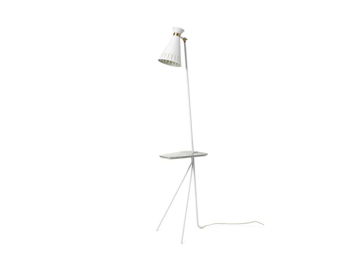 Warm Nordic - Cone Vloerlamp m/Tafel Clear White/Marble Warm Nordic