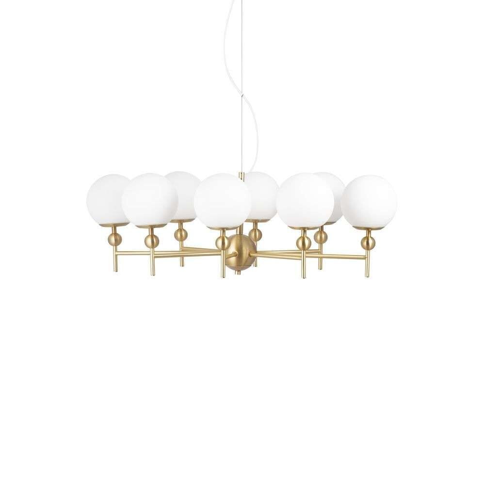Globen Lighting - Astrid 85 Hanglamp Brushed Brass/White
