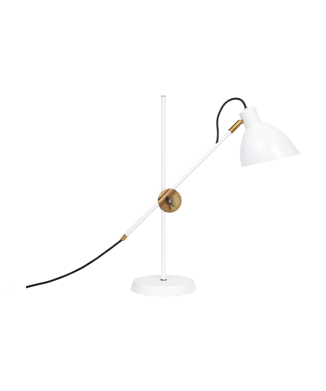 Konsthantverk - Kh#1 Wit voor Gebroken/Geelkoper Tafellamp