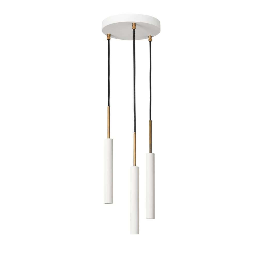 Konsthantverk - Stav 3 Hanglamp White/Raw Brass