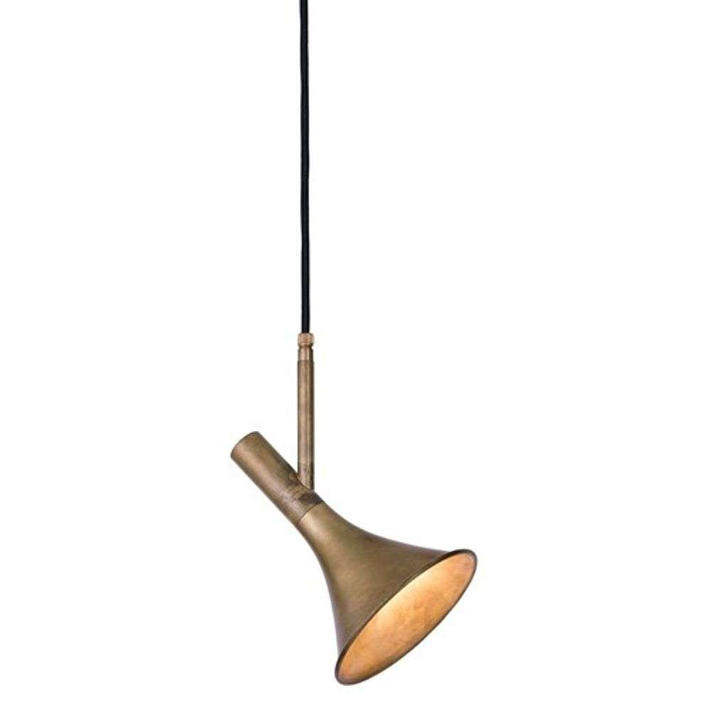 Konsthantverk - Megafon Vinkel Hanglamp Raw Brass