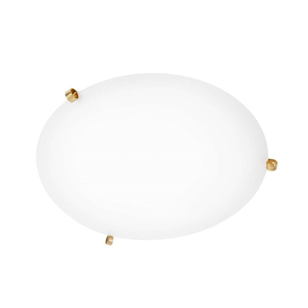 Ögla Plafondlamp Ø55 Brass/White - Konsthantverk