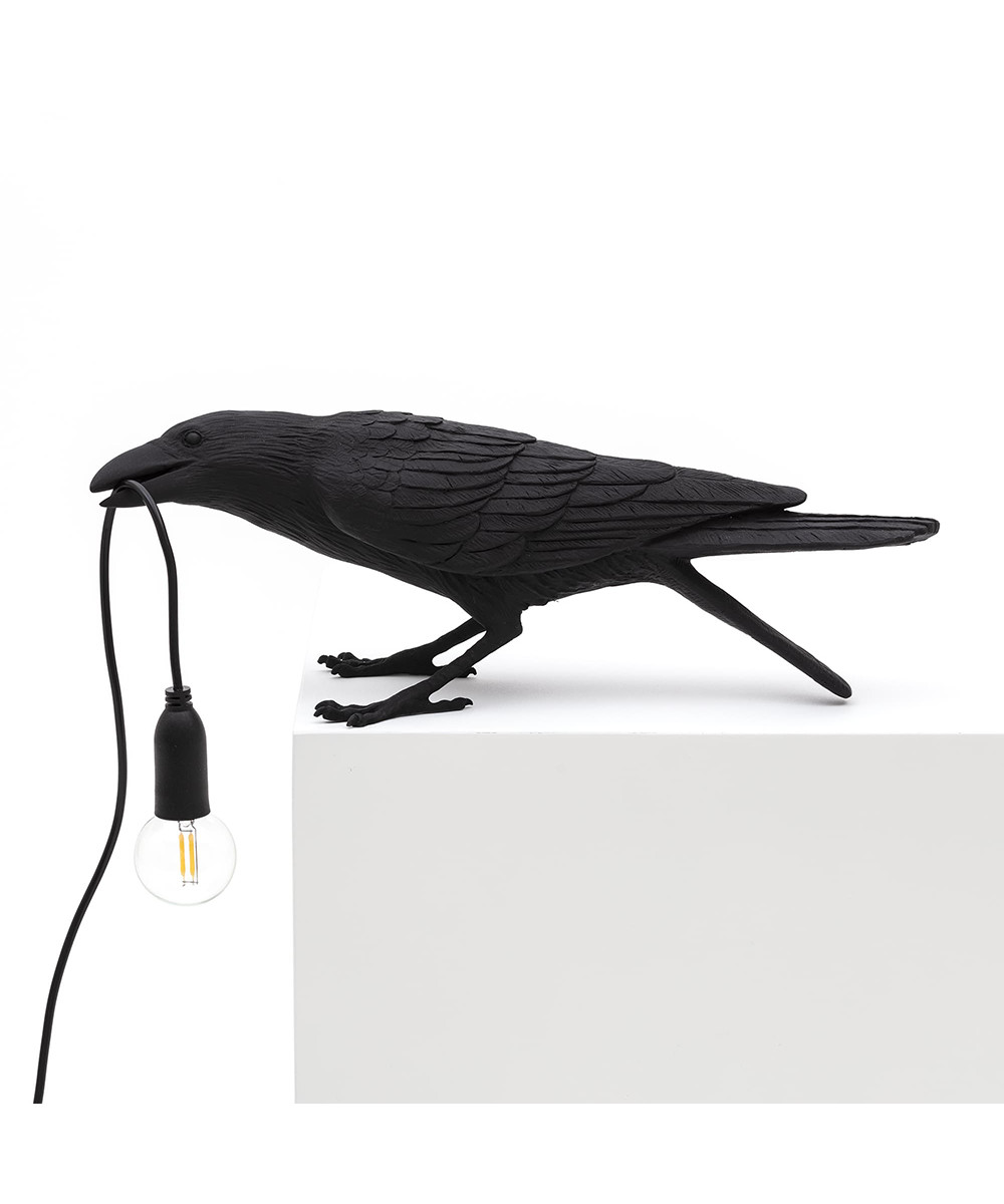 Seletti - Bird Lamp Playing Tafellamp Buiten Zwart