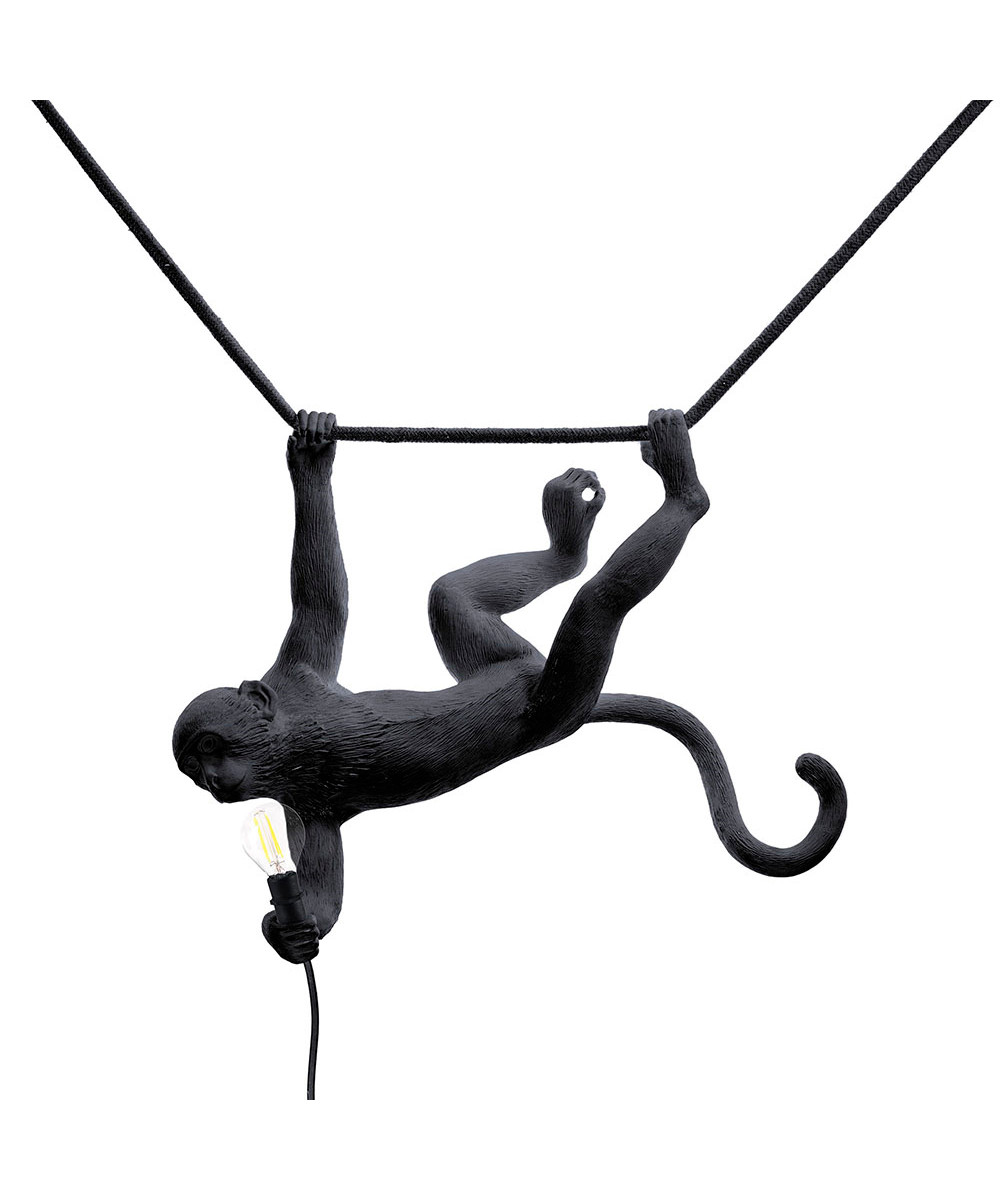 Seletti - Monkey Buiten Hanglamp Swing Zwart