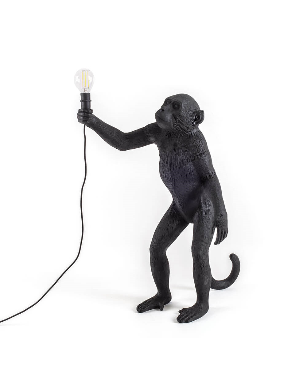 Seletti - Monkey Standing Buiten Tafellamp Zwart Seletti