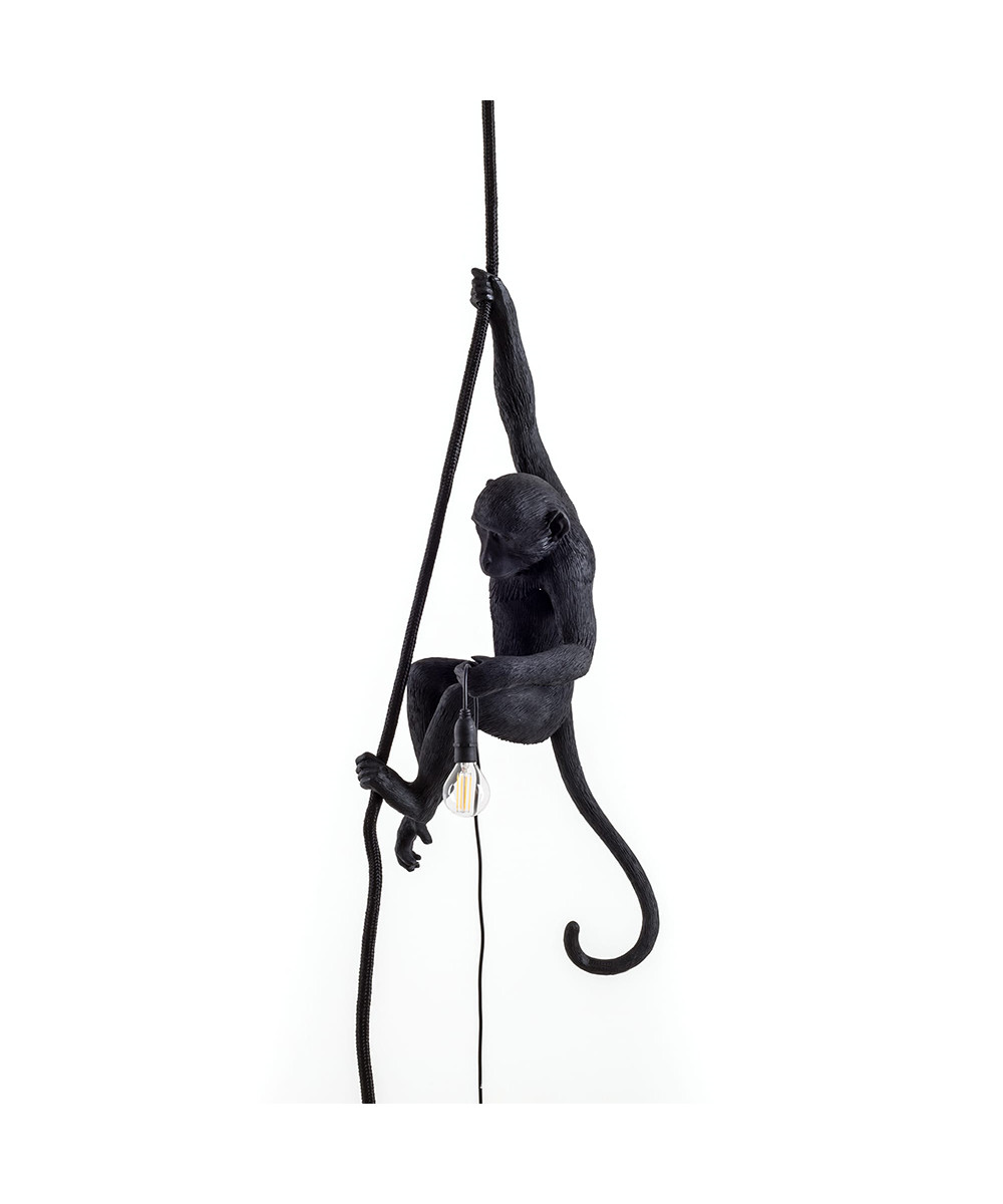 Seletti - Monkey With Rope Buiten Hanglamp Zwart
