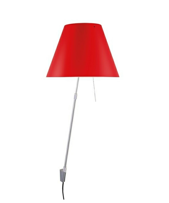 Costanza vegglampe m/dimmer alu/ primary red luceplan ...