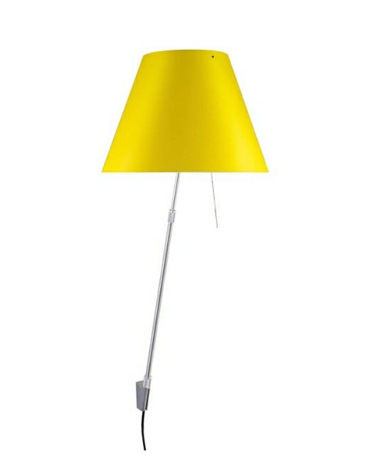 Luceplan - Costanza Wandlamp met Dimmer Alu/Smart Yellow