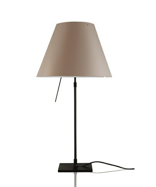 Luceplan - Costanza Tafellamp met Dimmer Zwart/Shaded Stone