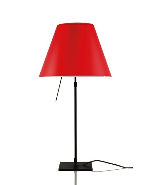 Luceplan - Costanza Tafellamp met Dimmer Zwart/Primary Red