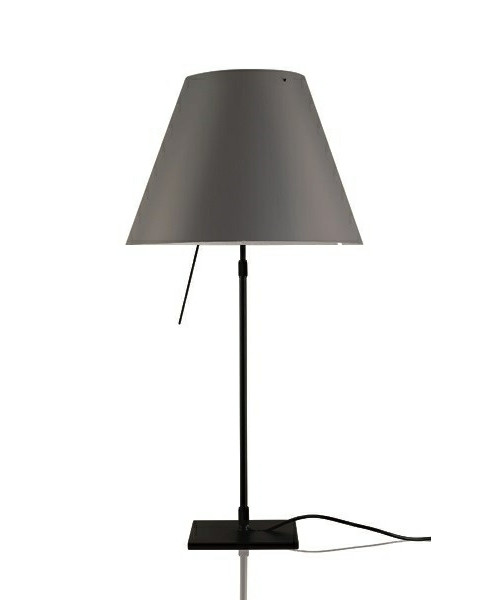 Luceplan - Costanza Tafellamp met Dimmer Zwart/Concrete Gray