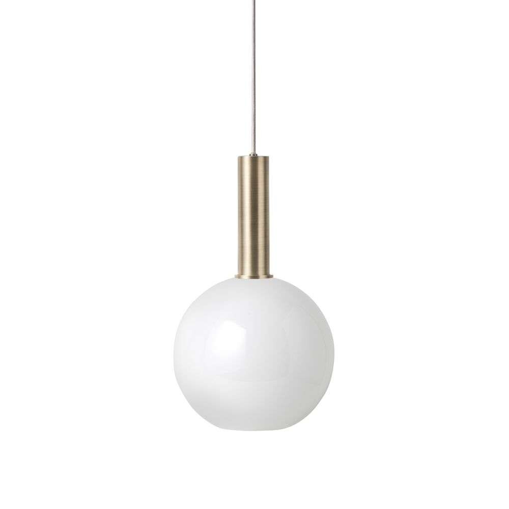 ferm LIVING - Collect Hanglamp Opal Sphere High Brass