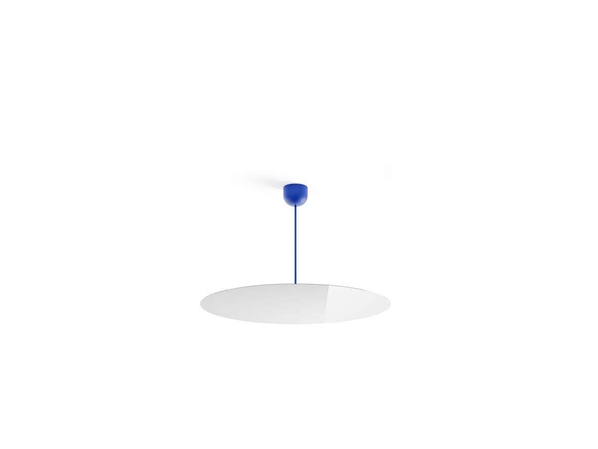 Luceplan - Milimetro Plafondlamp H53 Ø85 Blue/Mirror Luceplan