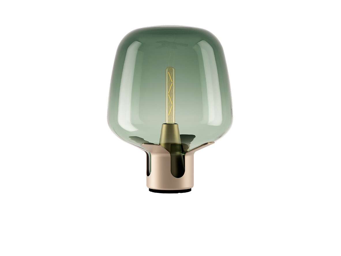 Lodes - Flar Tafellamp Medium Golden/Turquise Lodes