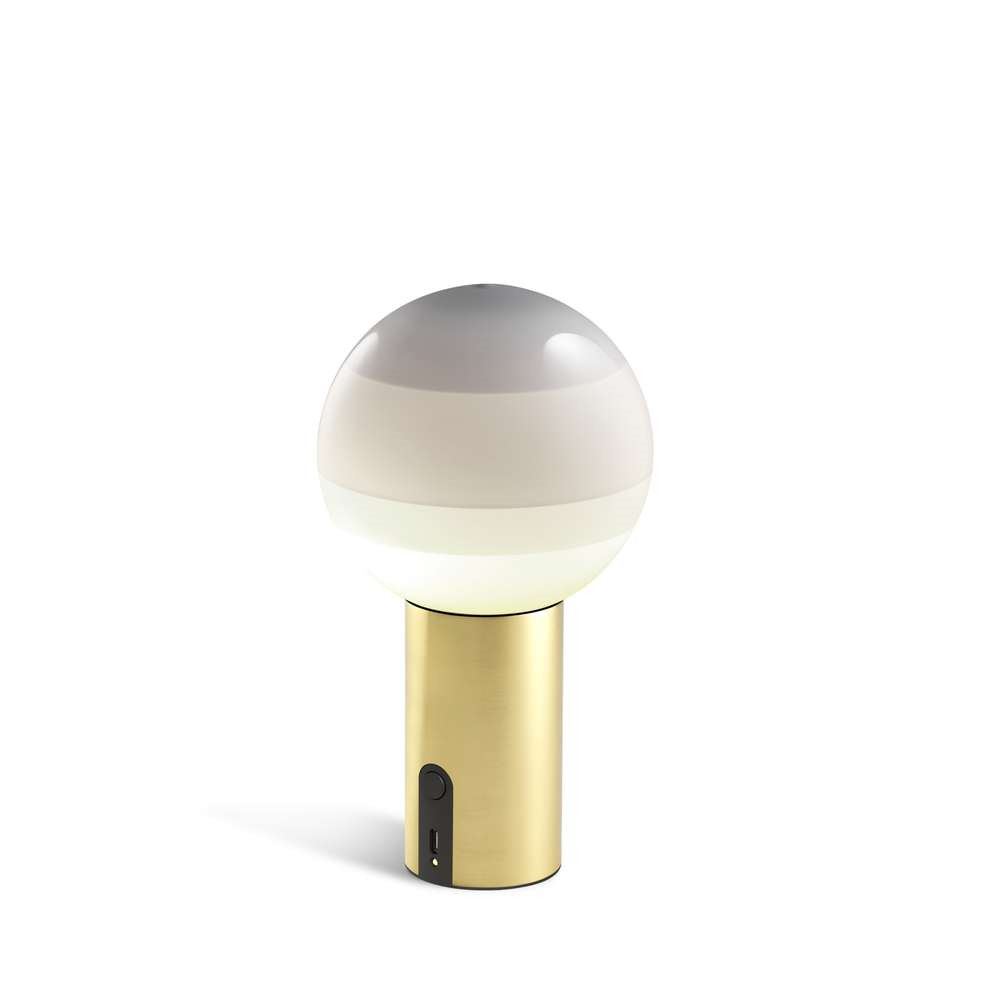 Marset - Dipping Light Portable Off-White/Brushed Brass