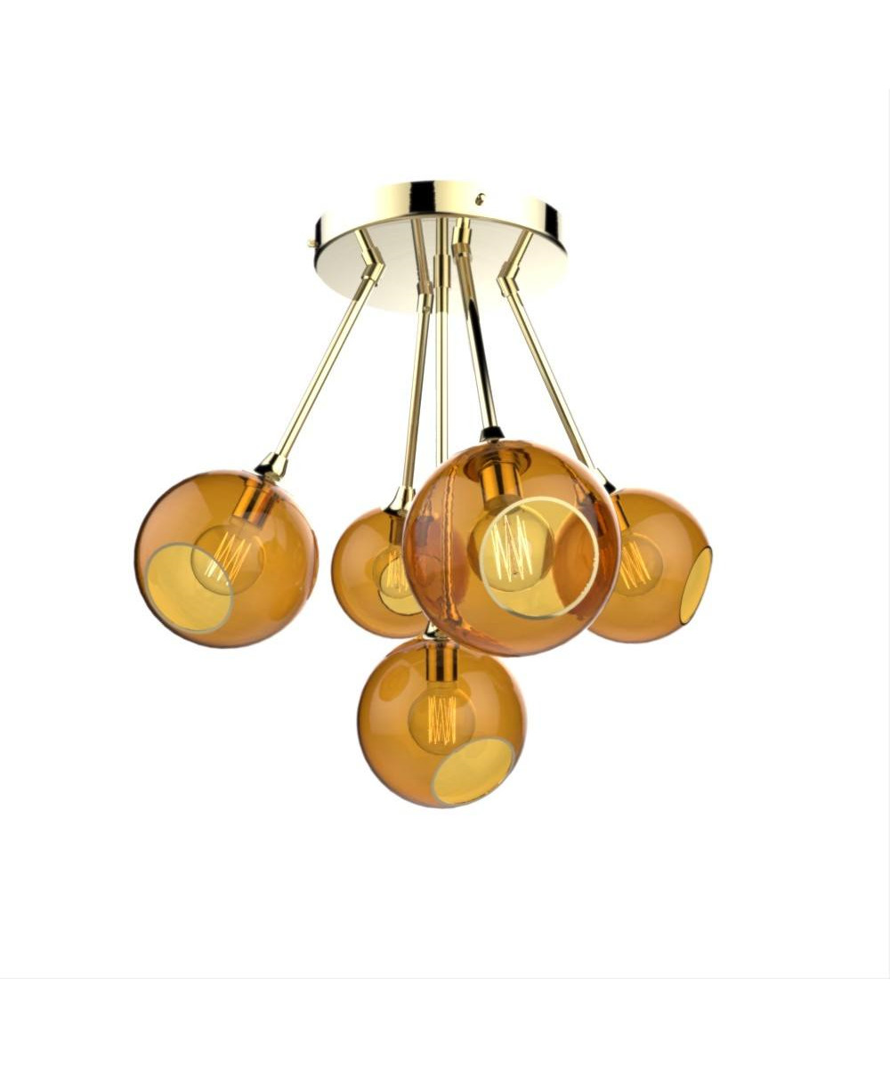 Design By Us - Ballroom Molecule Hanglamp Brass/Amber