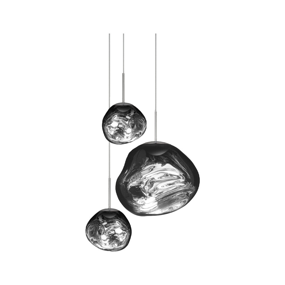 Tom Dixon - Melt Trio Round LED Hanglamp Chroom