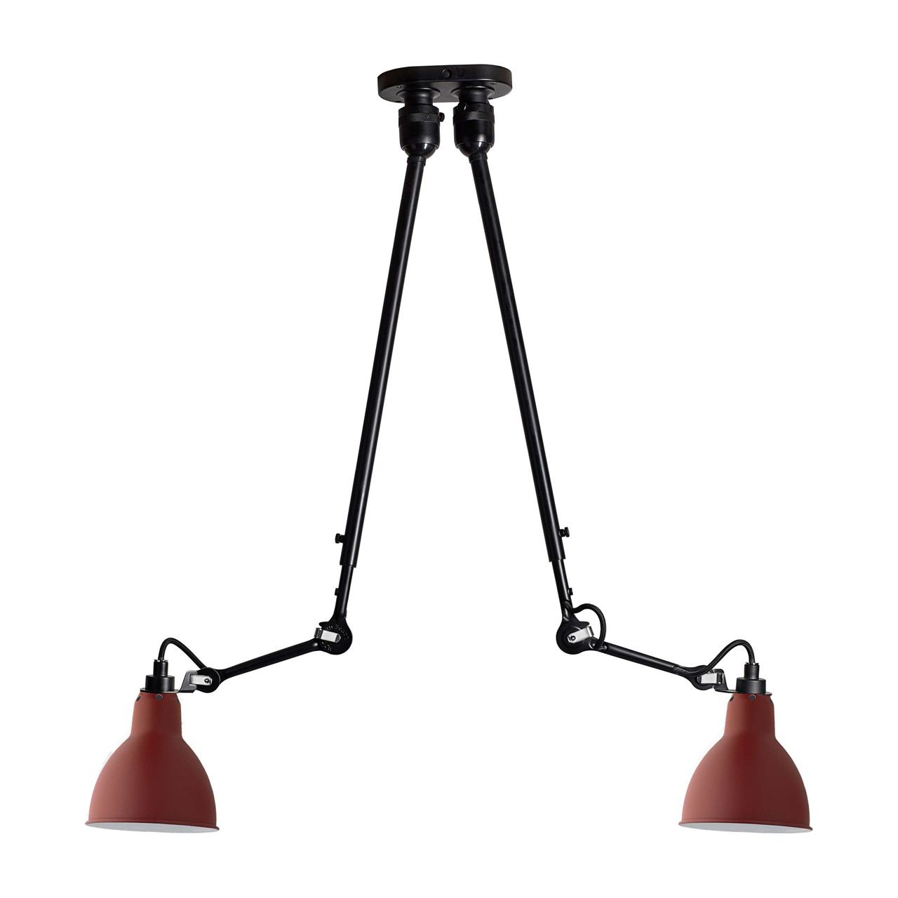 DCW - 302 Dubbel Plafondlamp Rood Lampe Gras