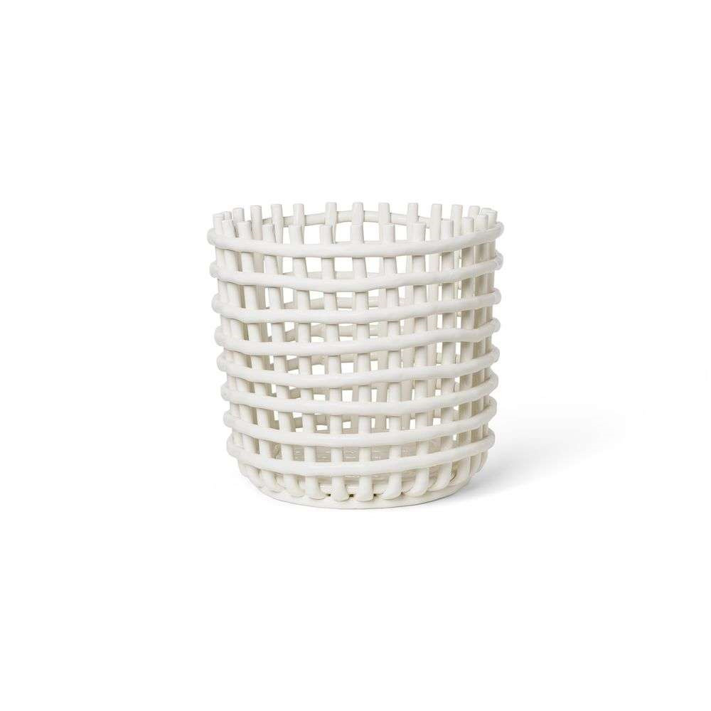 ferm LIVING - Ceramic Basket XL Off-White