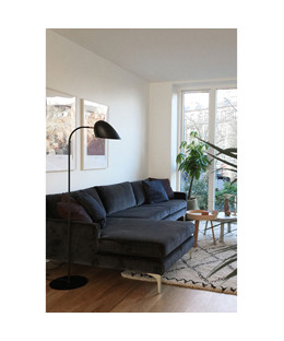Hitchcock Floor Lamp Matte Black Brass Frandsen