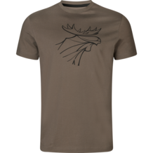 Härkila Graphic T-shirt 2-Pack -Brown granite/Phantom