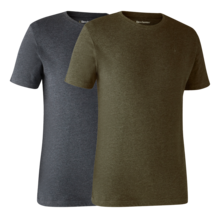 Deerhunter Basis 2-pak T-shirt -Adventure Green Melange