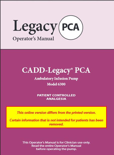 Cadd leg pca operatørmanual