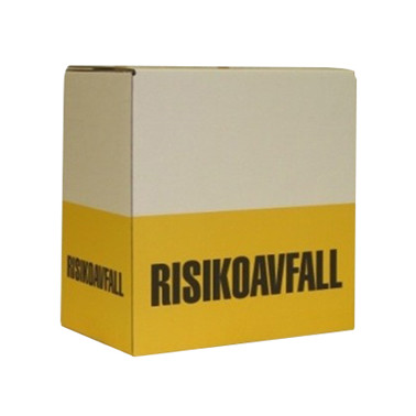 Risikoavfall kartong gul/hvit 44L