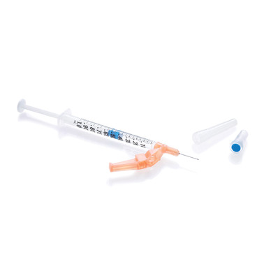 Portex blodgass sprøyte 1ml, oransje