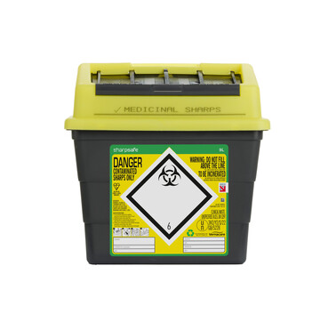 Sharpsafe®9 Litre UK Yellow Lid