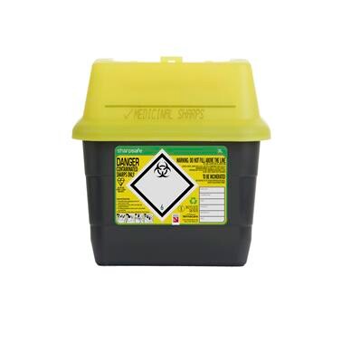 Sharpsafe® 3 Litre UK Yellow Lid