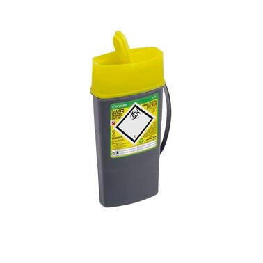 Sharpsafe® 0.6 Litre UK Yellow Lid