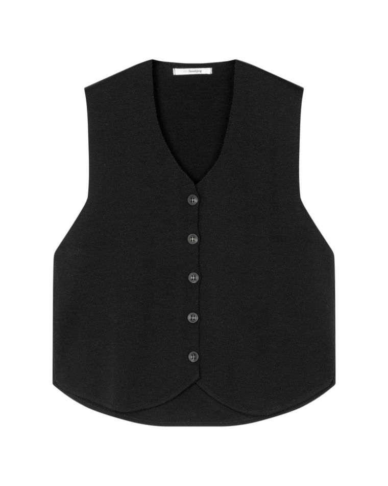 Sibin Linnebjerg Khloe Strik Vest Black