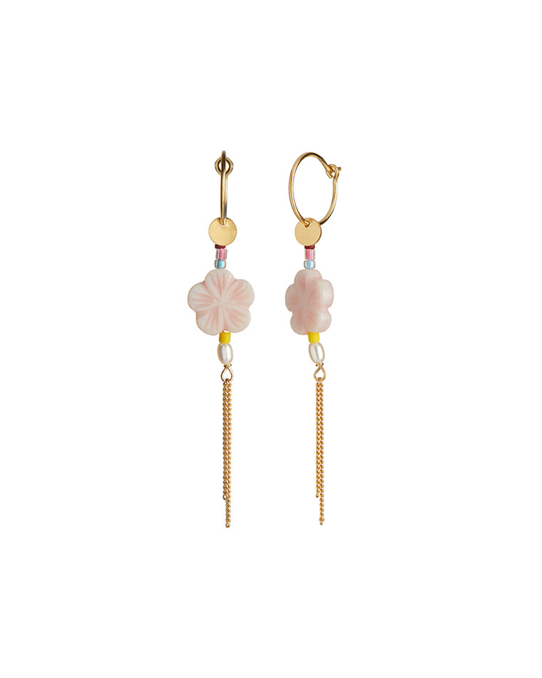 Fri fragt over 499,- ♥ Pink Cherry ørering i guld ♥ Stine A