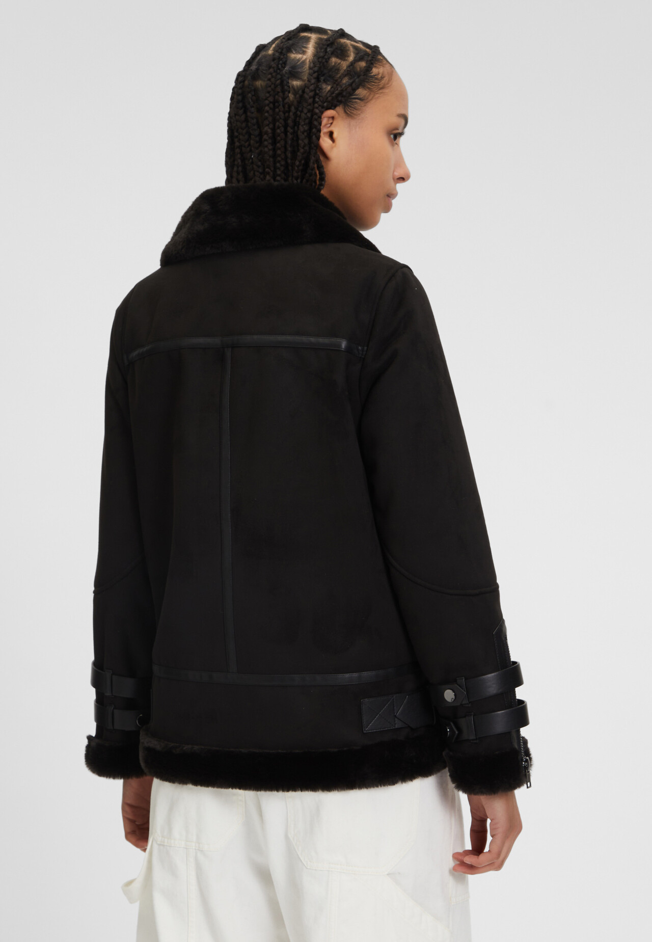 Ophelia wool aviator jacket deals