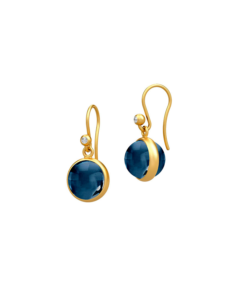 behandle Cirkus Vej Fri fragt over 499,- ♥ Prime Sapphire Blue øreringe i guld ♥ Julie Sandlau