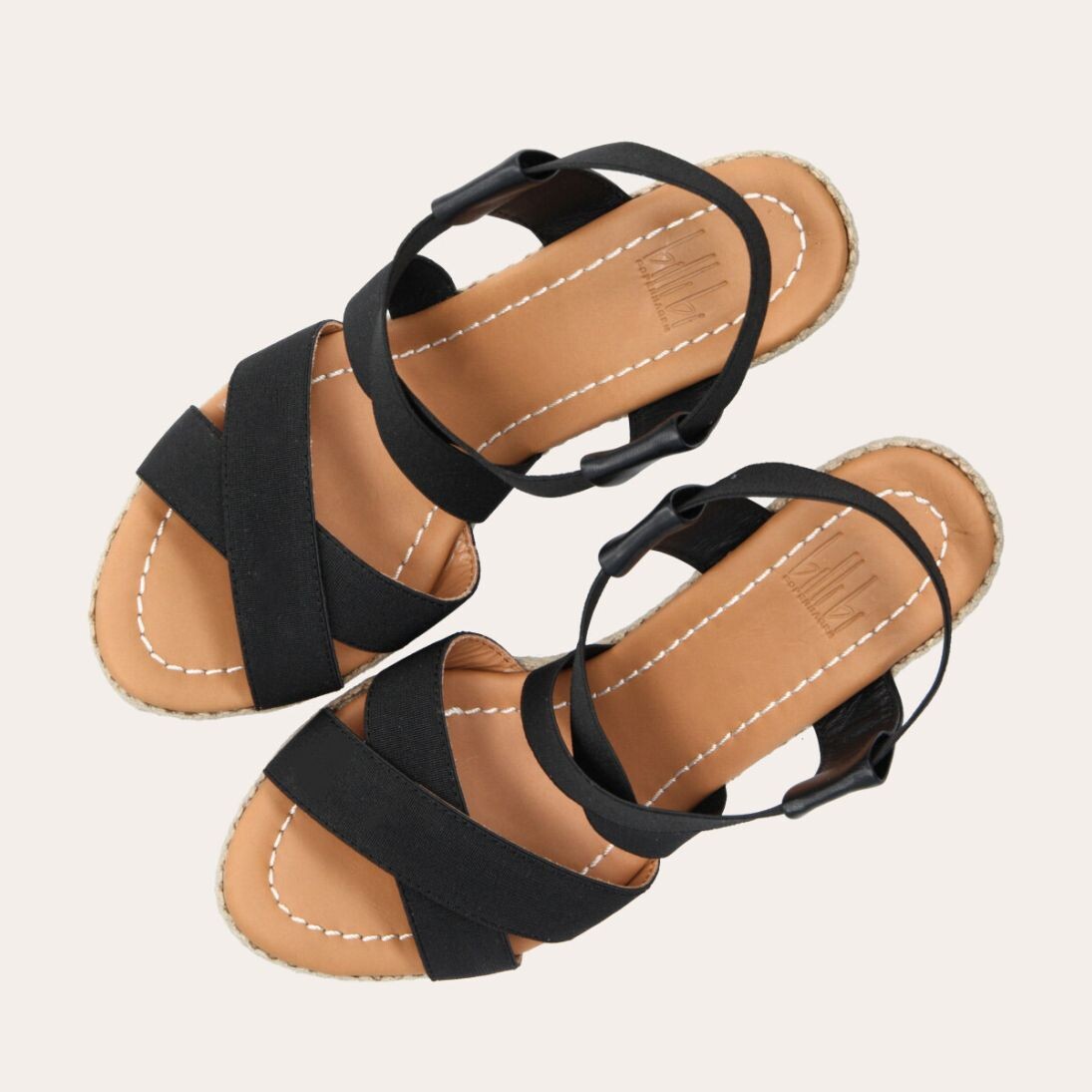 Sommetider varme vulgaritet Billi Bi ♥ A4430 sandaler med kilehæl i sort
